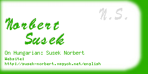 norbert susek business card